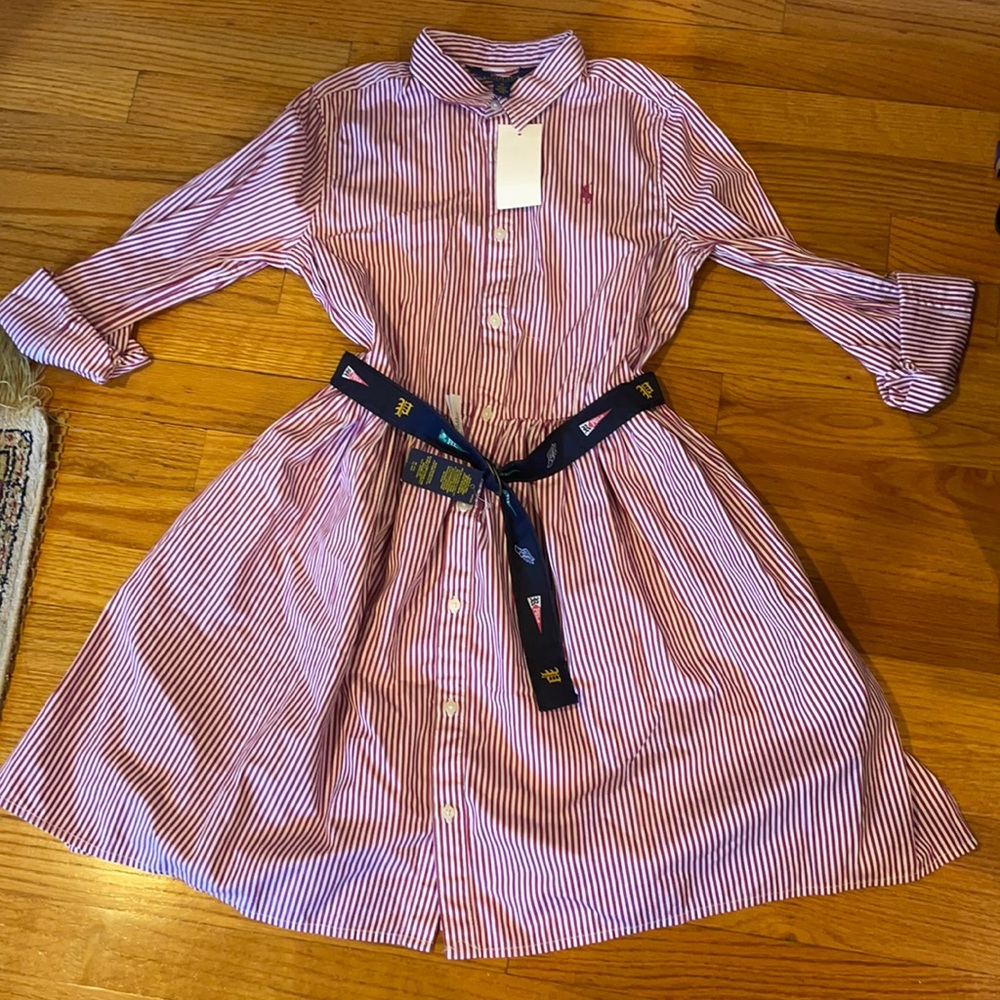 Polo Ralph Lauren girls dress with belt BRAND NEW
